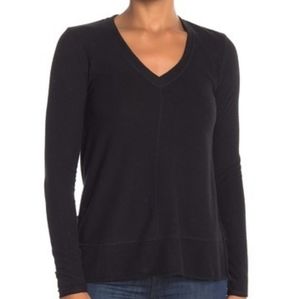 H by Bordeaux | Exposed Seam V neck sweater NWT